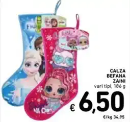 Spazio Conad Calza befana zaini offerta
