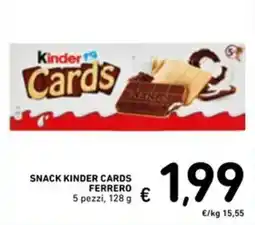 Spazio Conad Snack kinder cards FERRERO offerta