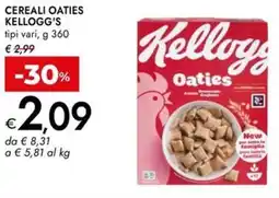 Bennet Cereali oaties KELLOGG'S tipi vari, g 360 offerta