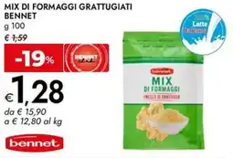 Bennet Mix di formaggi grattugiati BENNET offerta