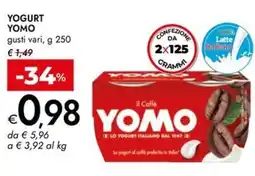Bennet Yogurt YOMO gusti vari offerta