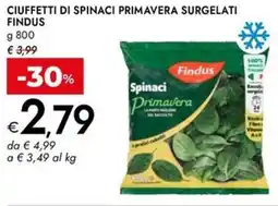 Bennet Ciuffetti di spinaci primavera surgelati FINDUS offerta