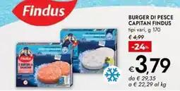 Bennet Burger di pesce capitan FINDUS offerta