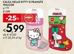 Bennet Calza hello kitty o peanuts WALCOR offerta