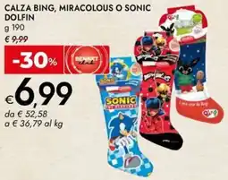 Bennet Calza bing, miracolous o sonic DOLFIN offerta