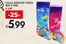 Bennet Calza gigante vuota boy e girl offerta
