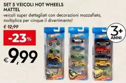 Bennet Set 5 veicoli hot wheels MATTEL offerta