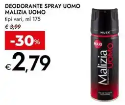 Bennet Deodorante spray uomo MALIZIA UOMO offerta
