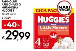 Bennet Pannolini apri chiudi o mutandina HUGGIES offerta