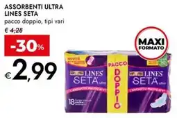 Bennet Assorbenti ultra LINES SETA pacco doppio offerta