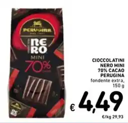 Spazio Conad Cioccolatini nero mini 70% cacao PERUGINA offerta
