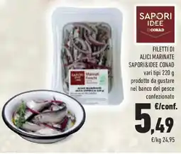 Conad Superstore Filetti di alici marinate SAPORI&IDEE CONAD offerta