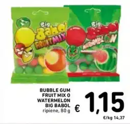 Spazio Conad Bubble gum fruit mix o watermelon BIG BABOL offerta