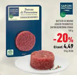 Conad Superstore Battuta di bovino adulto piemontese SAPORI&DINTORNI CONAD offerta