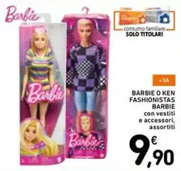 Spazio Conad Barbie o ken fashionistas barbie offerta