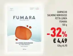 Conad Superstore Carpaccio salmone norvegese fetta lunga FUMARA offerta