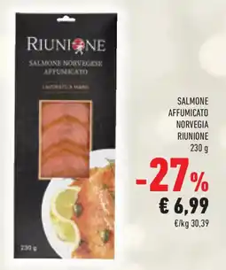 Conad Superstore Salmone affumicato norvegia RIUNIONE offerta