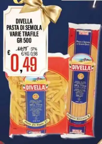 Supermercati EffePiù Divella pasta di semola varie trafile offerta
