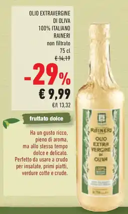 Conad Superstore Olio extravergine di oliva 100% italiano RAINERI offerta