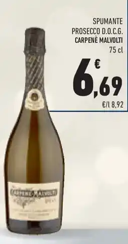 Conad Superstore Spumante prosecco d.o.c.g. CARPENÈ MALVOLTI offerta