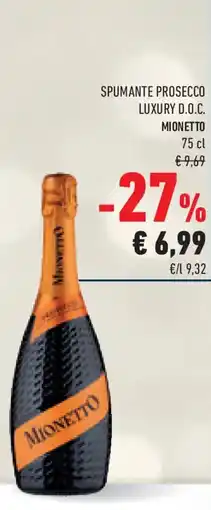 Conad Superstore Spumante prosecco luxury d.o.c. MIONETTO offerta