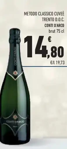 Conad Superstore Metodo classico cuveè trento d.o.c. CONTI D'ARCO offerta