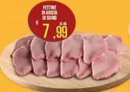 Supermercati EffePiù Fettine di arista di suino offerta