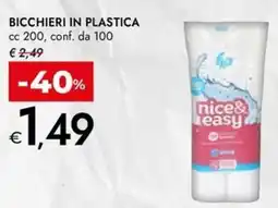 Bennet Nice& easy bicchieri in plastica offerta