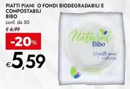 Bennet Piatti piani o fondi biodegradabili e compostabili BIBO offerta