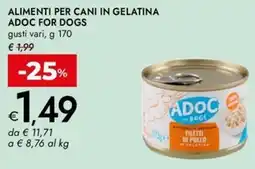 Bennet Alimenti per cani in gelatina ADOC FOR DOGS offerta