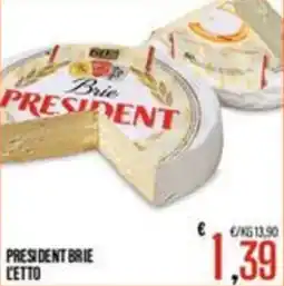 Supermercati EffePiù President brie offerta