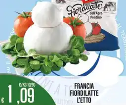 Supermercati EffePiù Francia fiordilatte offerta