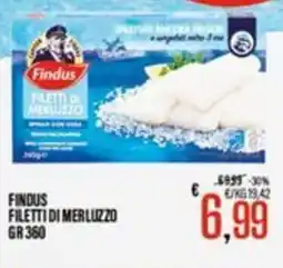 Supermercati EffePiù Findus filetti di merluzzo offerta