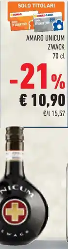 Conad Superstore Amaro UNICUM ZWACK offerta