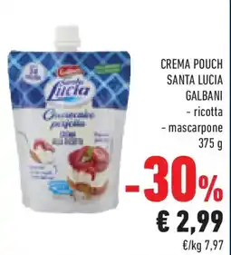 Conad Superstore Crema pouch santa lucia GALBANI offerta