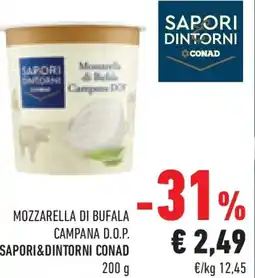 Conad Superstore Mozzarella di bufala campana d.o.p. SAPORI&DINTORNI CONAD offerta