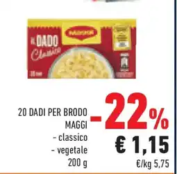 Conad Superstore 20 dadi per brodo MAGGI offerta