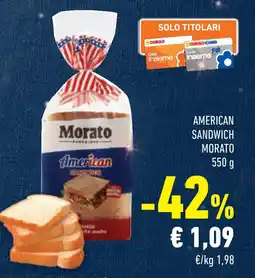 Conad Superstore American sandwich MORATO offerta