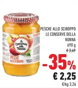 Conad Superstore Pesche allo sciroppo LE CONSERVE DELLA NONNA offerta