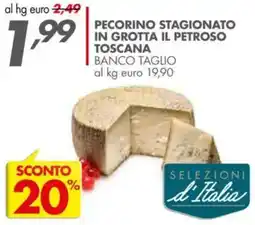 Italmark Pecorino stagionato in grotta il petroso toscana offerta