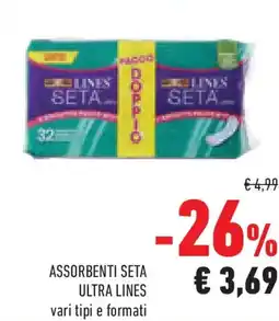 Conad Superstore Assorbenti seta ultra LINES offerta