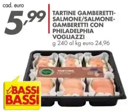 Italmark Tartine gamberetti-salmone/salmone-gamberetti con philadelphia vogliazzi offerta