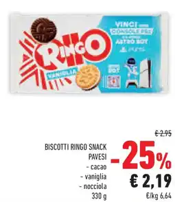 Conad Superstore Biscotti ringo snack PAVESI offerta