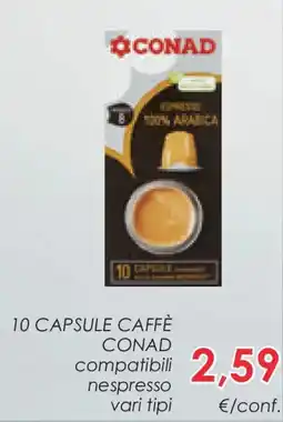 Conad Superstore 10 capsule caffè CONAD offerta