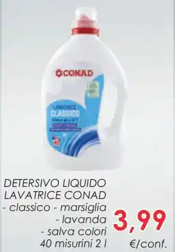 Conad Superstore Detersivo liquido lavatrice CONAD offerta