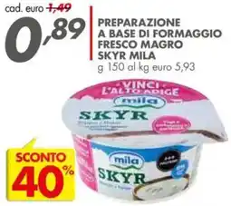 Italmark Preparazione a base di formaggio fresco magro skyr MILA offerta
