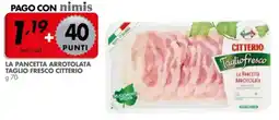 Italmark La pancetta arrotolata taglio fresco CITTERIO offerta