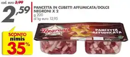 Italmark Pancetta in cubetti affumicata/dolce NEGRONI offerta