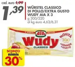 Italmark Würstel classico di pollo/extra gusto wudy AIA offerta