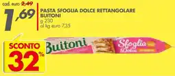 Italmark Pasta sfoglia dolce rettangolare BUITONI offerta
